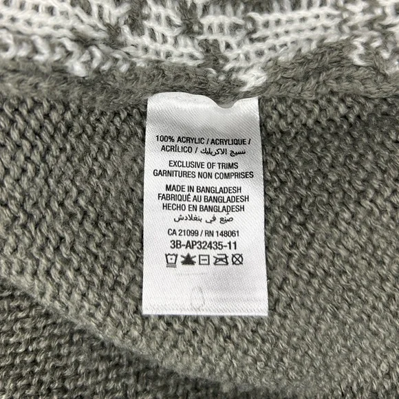 Ardene Women's Knitted Grey and White Sweater - Small - Picture 5 of 7